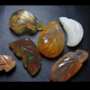 51.40 cts 6pcs Gorgeous -Ethiopian Opal Fancy shape Carving stone Nice fire every pcs huge size - 24 - 8 mm approx